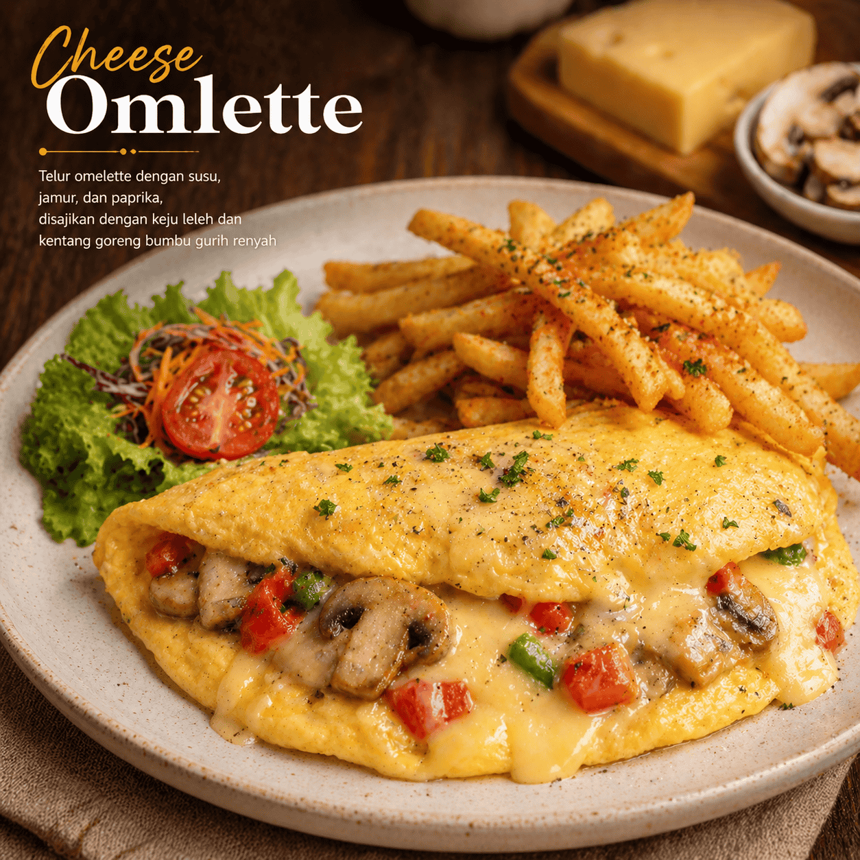 Cheese Omelette Kopi-Q